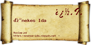Énekes Ida névjegykártya
