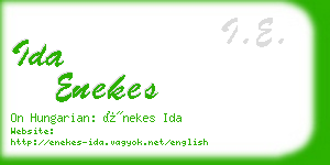 ida enekes business card